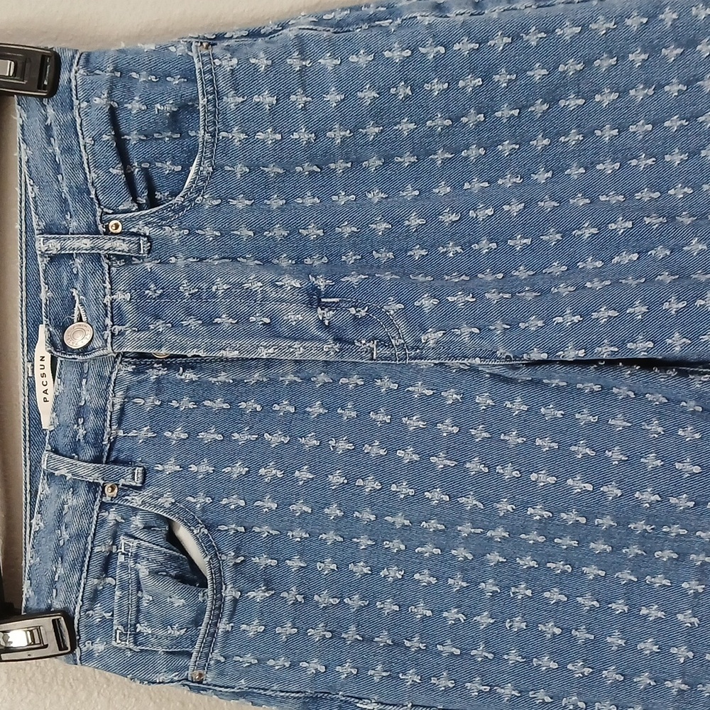Nwot PacSun Medium Blue Distressed Dad Jeans Size 24 - Picture 6 of 13